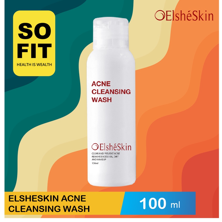 ElsheSkin Acne Cleansing Wash - 100ml Salicylic Acid (Rawat Kulit Berjerawat Tanpa Kering dan Iritasi) - Sabun Cuci Muka Jerawat