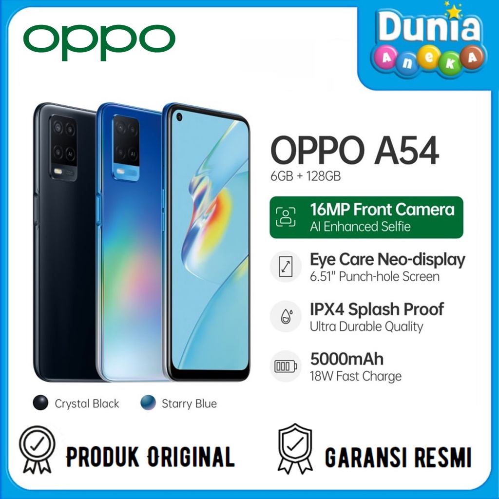 OPPO A54 SMARTPHONE 6GB/128GB (GARANSI RESMI)