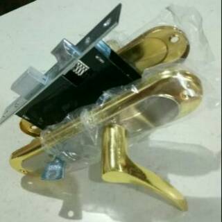 1SET Kunci pintu tanggung padat tebal TOP gold kombinasi 1SET Kunci pintu tanggung padat tebal TOP gold kombinasi