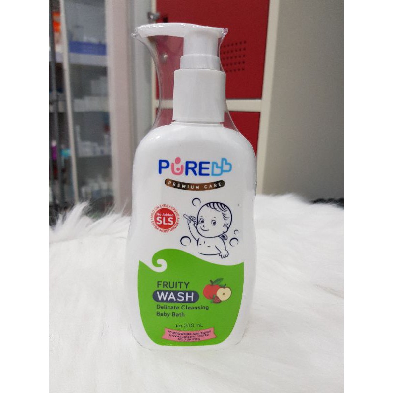 PURE BABY WASH FRUITY DAN FRESHY 230ml