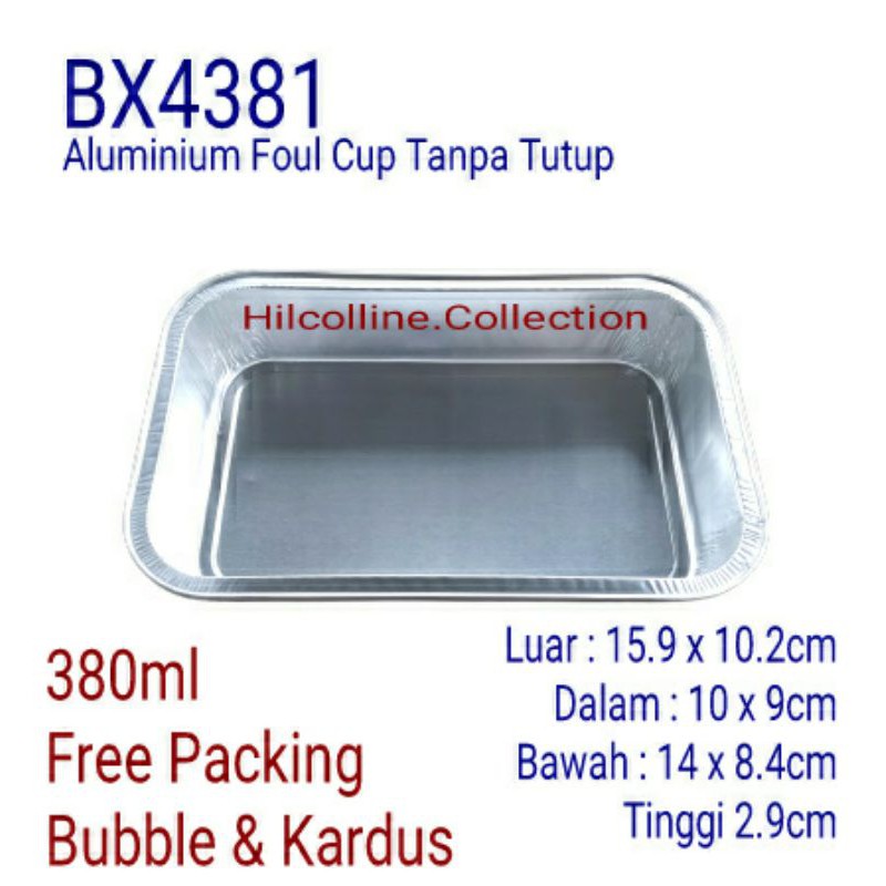 @10pcs Aluminium Foil Cup BX4381 Tanpa Tutup