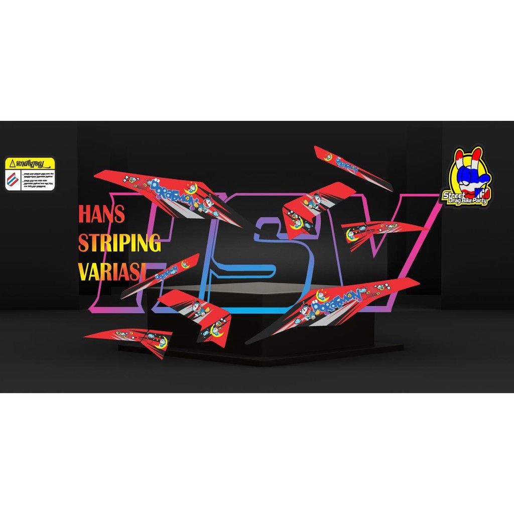 striping stiker decal mio m3/mio z doraemon