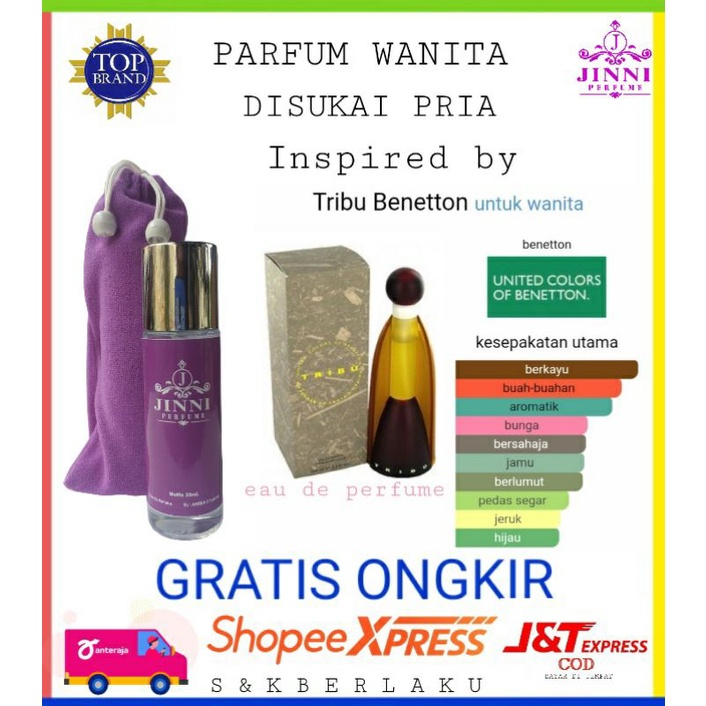 PARFUM WANITA DISUKAI PRIA Inspired by BENETTON TRIBU TAHAN LAMA BERKUALITAS ORIGINAL