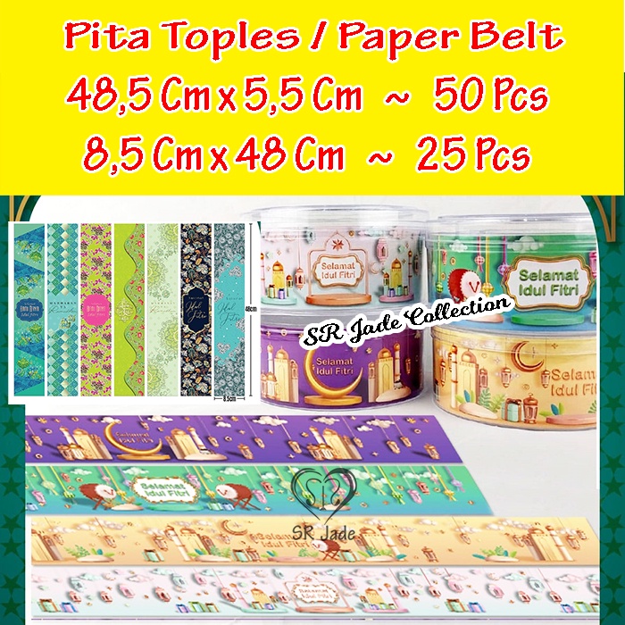 

Pita Toples Lebaran Idul Fitri Paper Belt Label Toples Pita Box Kardus