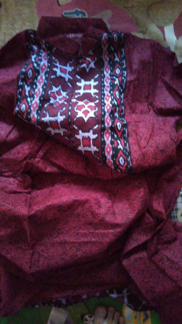 Batik Couple Keluarga Sarimbit Blouse Gamis Mega Mendung Super Jumbo