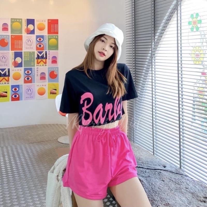 Tq88indonesia Baju Crop Wanita / Kaos Oversize Crop Barbie / Baju Kaos Wanita Terbaru / Pakaian Wanita Kekininan / Baju Santai Cewek