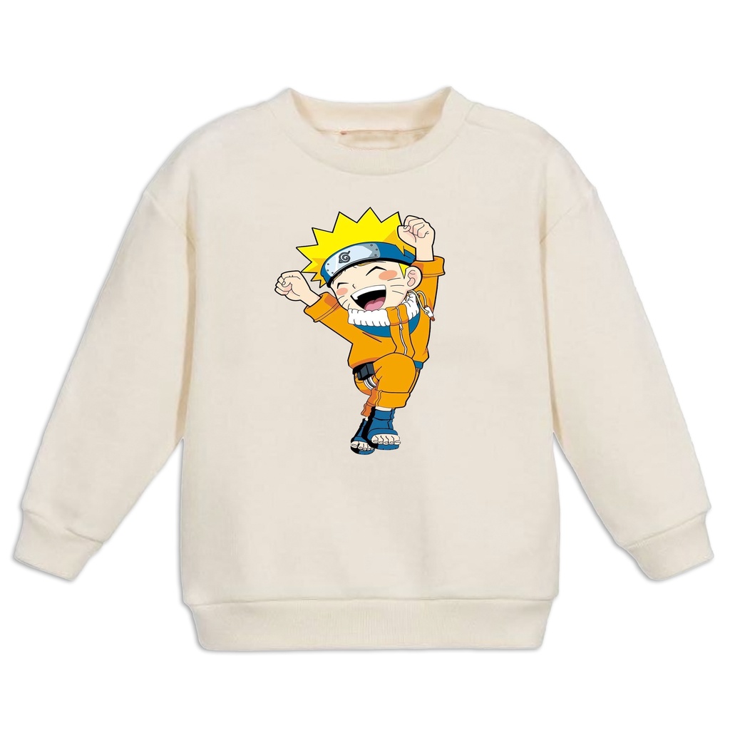 Jaket sweater anak laki - laki usia 2 3 4 5 6 7 8 19 10 tahun / switer crewneck basic anak laki laki perempuan karakter hero naruto