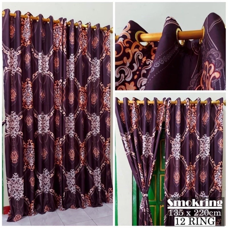 [ PINTU DAN JENDELA ] GORDEN SMOKRING MOTIF SULTAN SAMARU COKLAT