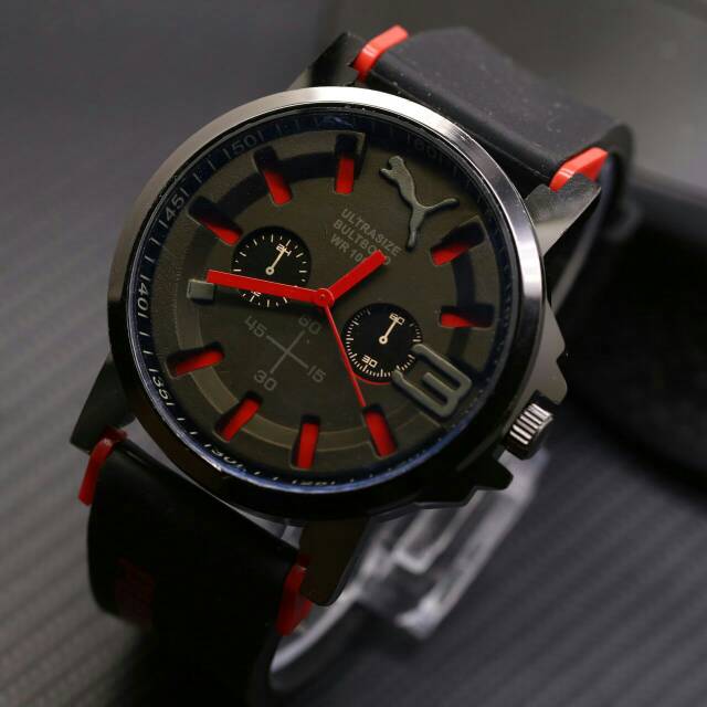 JAM TANGAN PRIA/COWOK PUMA KARET PREMIUM ANTI AIR ELEGANT HARGA BERSAHABAT...