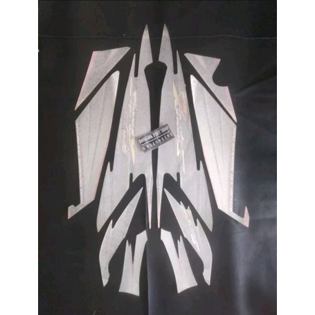 striping stiker sticker lis honda supra x 125 x125 2006 hitam silver silfer original