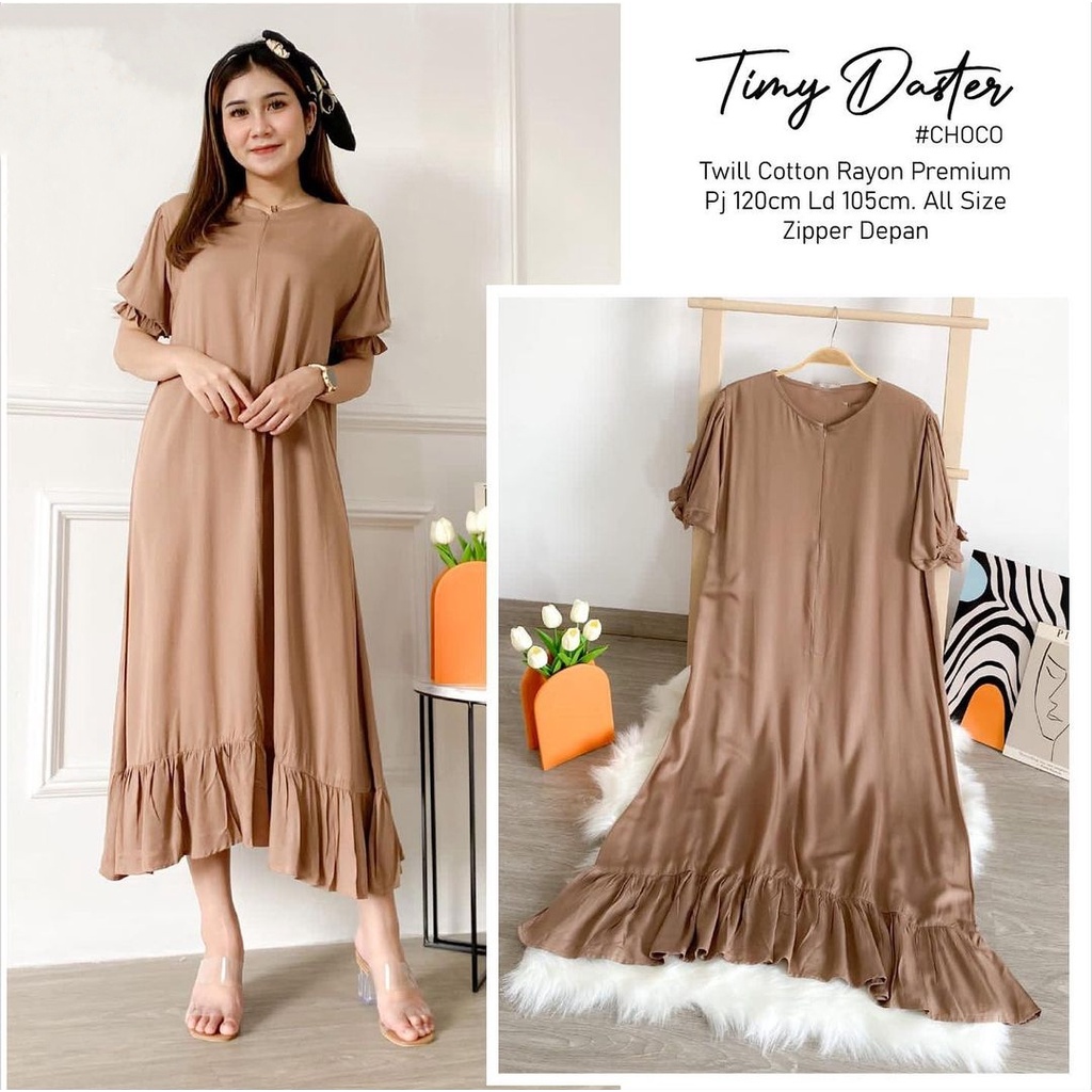 ALFAZZA - TIMMY TUNIK DASTER - RAYON PREMIUM - LD 110CM FIT XL - FASHION - HOMEDRESS - BUSUI