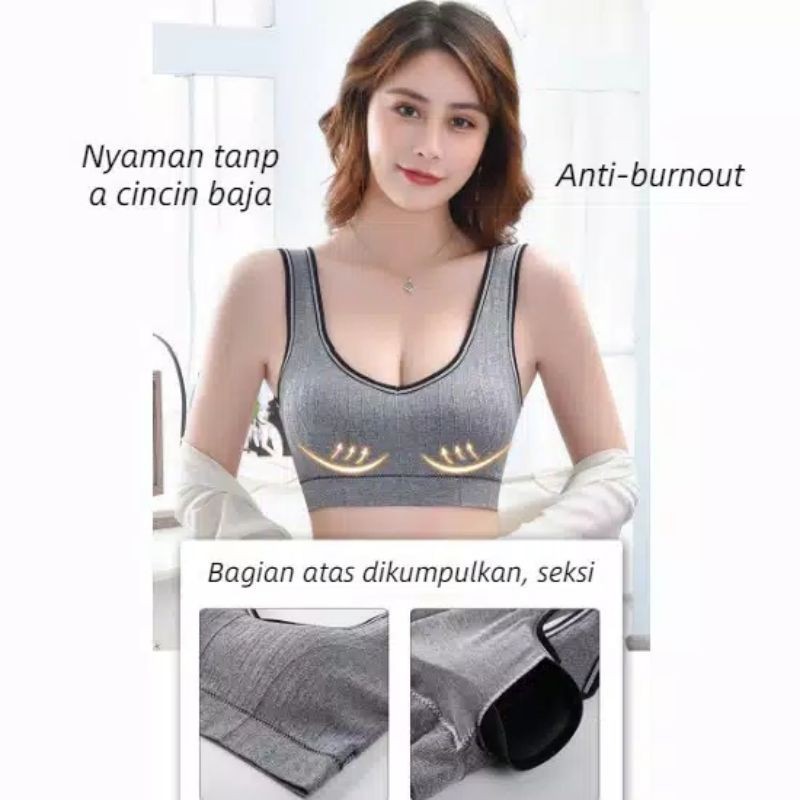 My Bra-032 Hot Sale sport bra Bra Wanita Model Tanpa Kawat Dengan Bahan Halus Dan Hiasan Renda Sexy