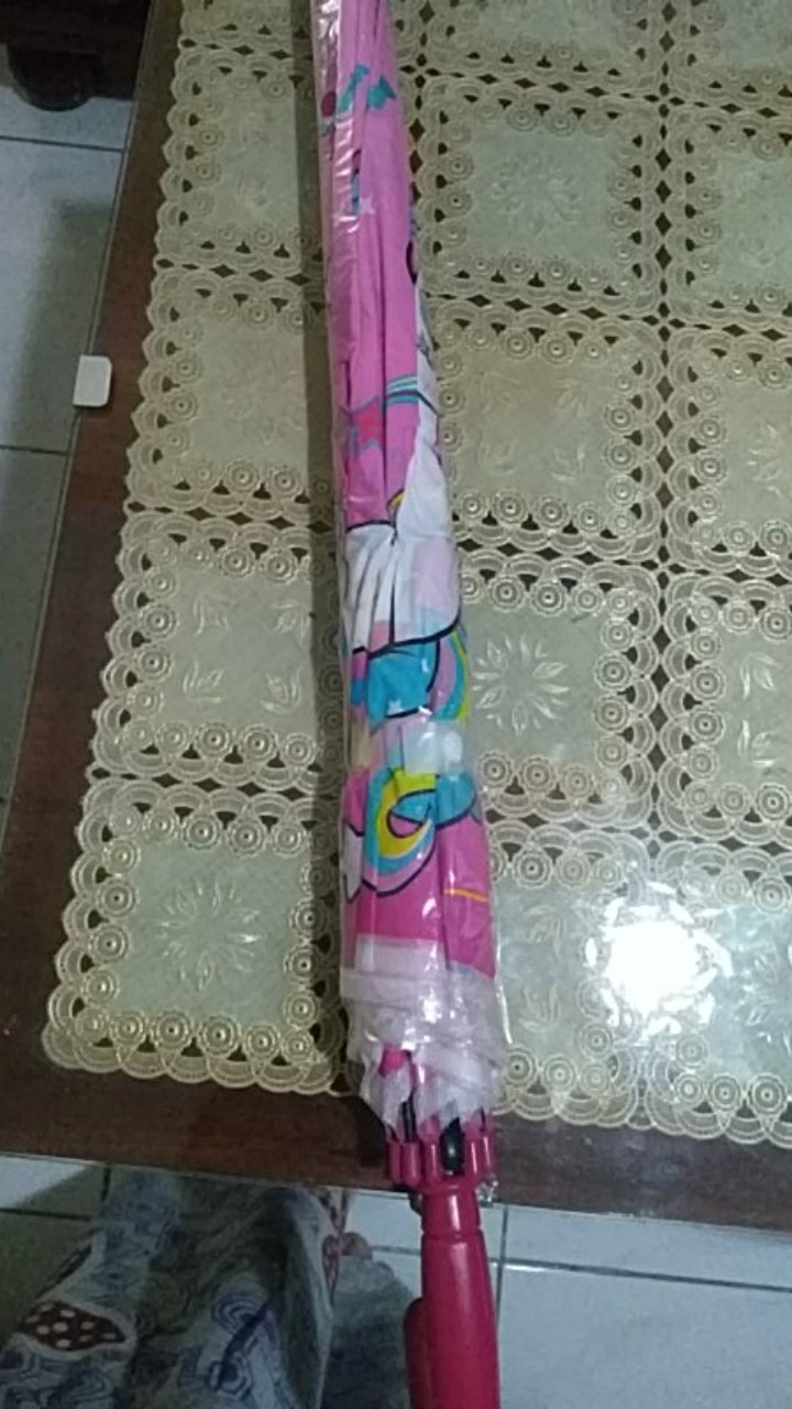 Payung Anak/ Payung Tongkat/ Payung Motif Unicorn Doff