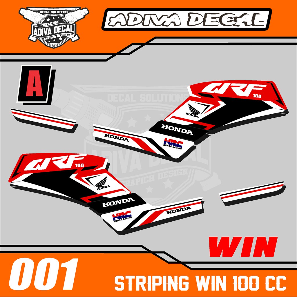 STICKER STRIPING HONDA WIN 100 - STIKER CUSTOM WIN 100 - 001