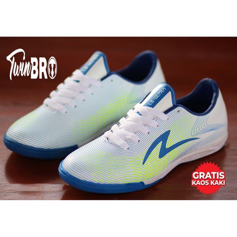 SEPATU FUTSAL SPECS ACCELELATOR LIGHTSPEED ULTRA 1.1 WHITE EMERALD  BLUE