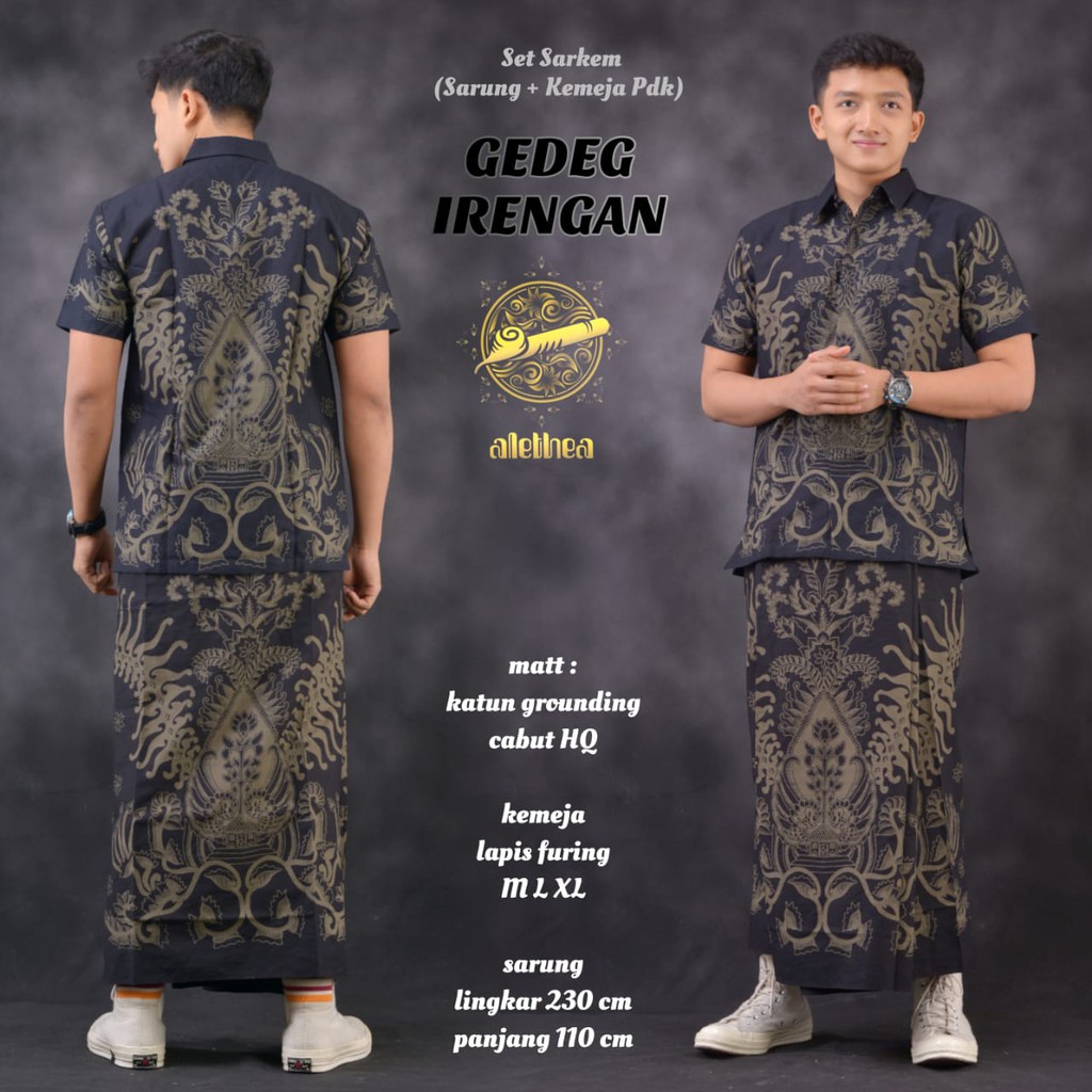 Set Sarkem Pendek Gedeg Irengan Alethea KANGEN KAMULYAN SEKARTAJI KAMANDANU BLUE SEMBODO SETYO PRABU PRASTOWO WIRABUMI SOGAN NAGA MERAH TIERTA SEMULUR KAWUNG ROGO PUSPO GAGAH BATIK SOLO AMANAH BATIKSOLOAMANAH KAMANDANU BLUE DWI PANGGA GALING PURWO