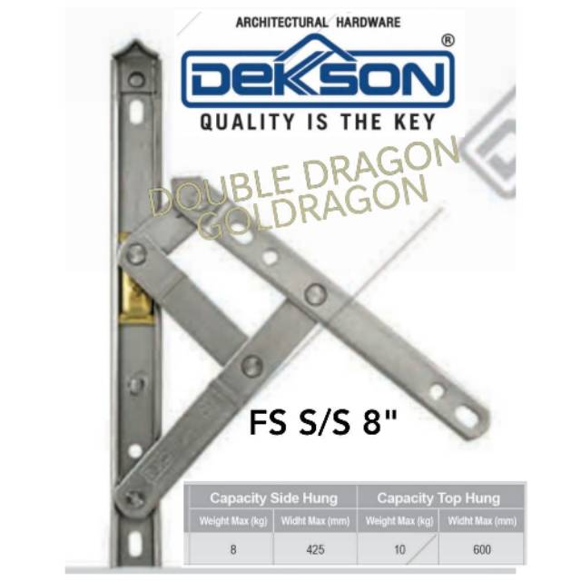 Paling Murah Engsel Casement 8" Dekkson Sus304 (friction Stay 8" Dks Sus304) QDojbou3nrw7n