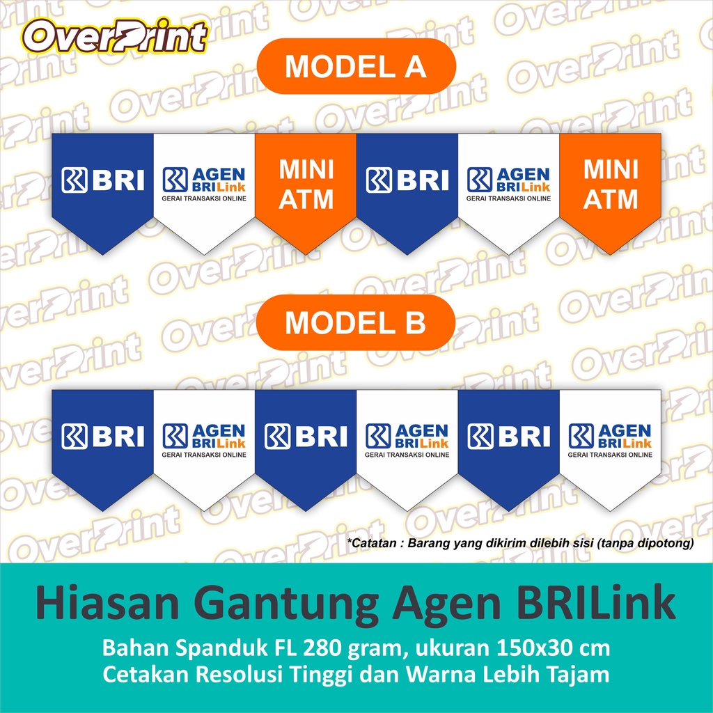 Spanduk Hiasan Gantung Agen BRILink Terlaris dan Murah