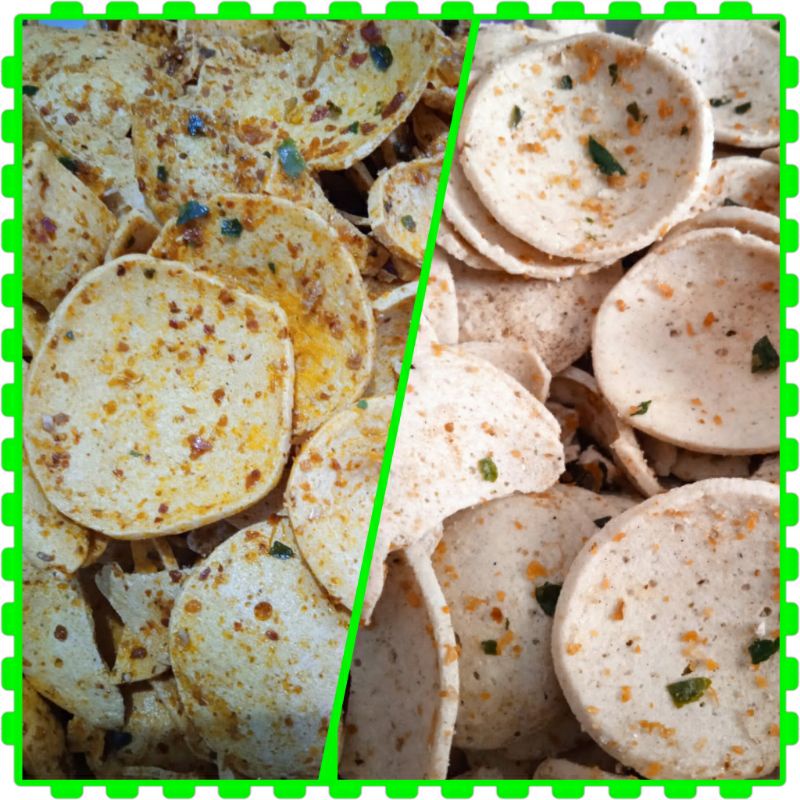 

[READY SESUAI STOK SIAP KIRIM] Basreng Koin Remuk Pedas dan Ori daun jeruk 250 gr