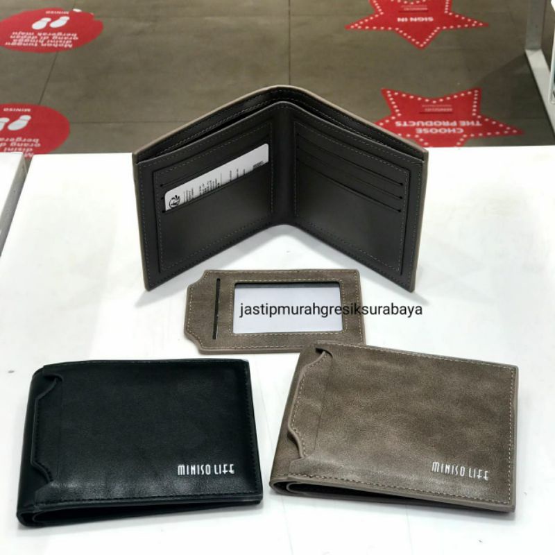 MEN'S WALLET WITH CARD HOLDER DOMPET MINISO DOMPET COWOK MINISO