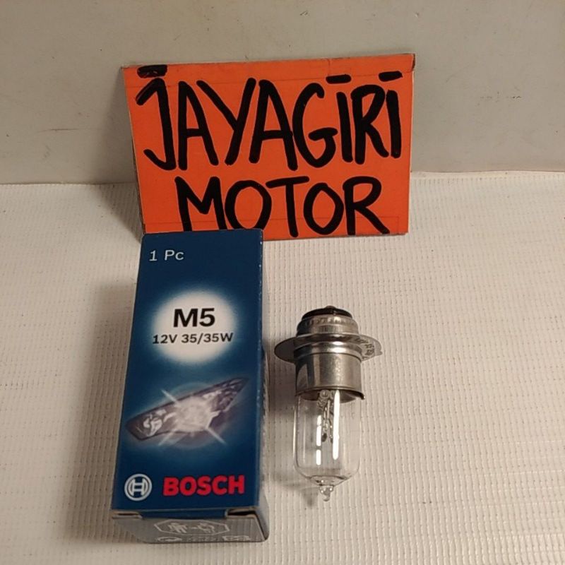 BOSCH Halogen Lampu Motor 12V 35W Bebek Matic M5 H6 T19 Bohlam Depan P15D-25-1 Kaki 1 K1 Lamp Beat V