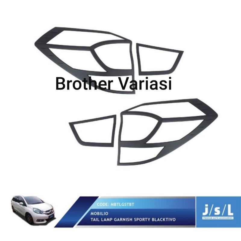 Garnish belakang Honda Mobilio Hitam Tail Lamp Garnish Blacktivo