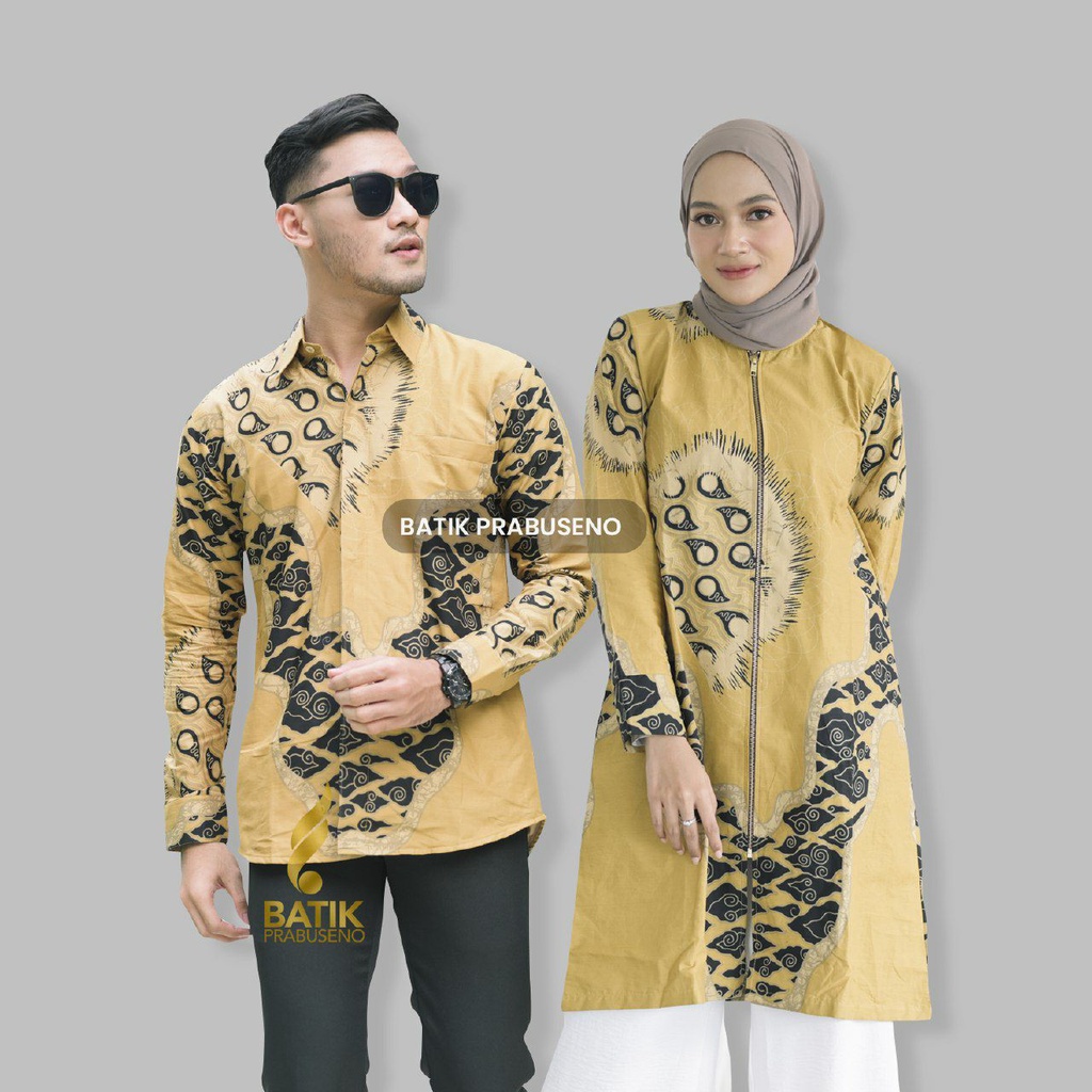 Batik Pria Wanita Motif SEMBIRING  Cauple  Printing Slimfit Lengan Panjang Original Kemeja Atasan El