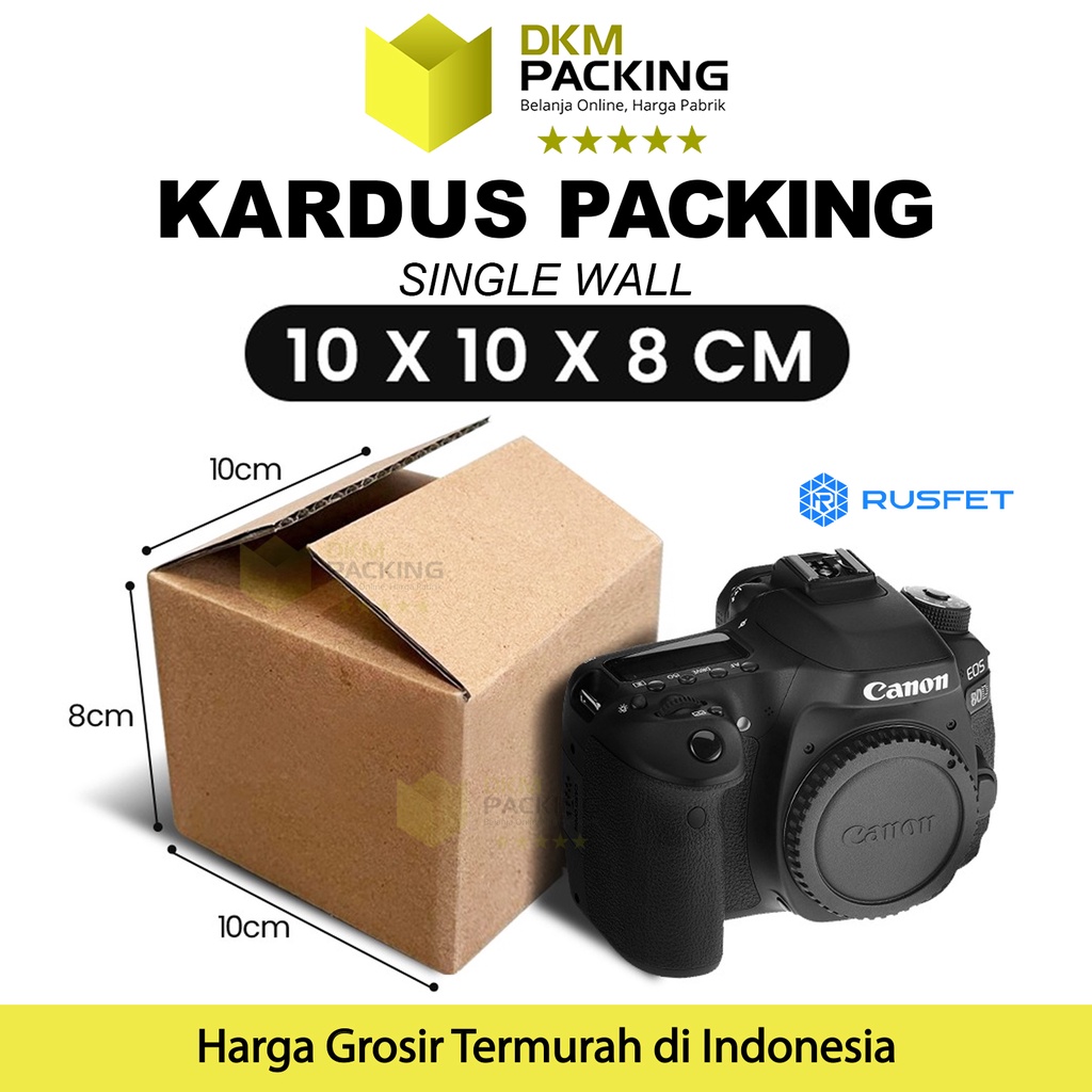 

KARDUS PACKING KARTON BOX 10x10x8cm DUS KOTAK PACKAGING POLOS TEBAL RUSFET TERMURAH
