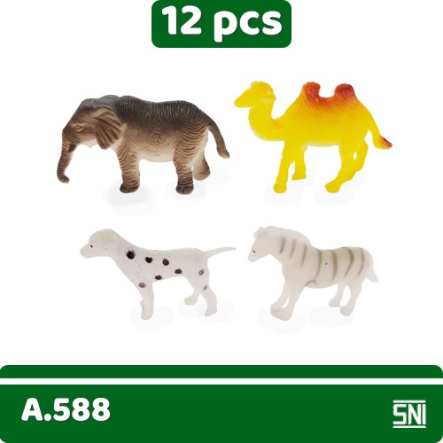 Sekawantoys Mainan Anak Wild Animal12 pcs Kantong / mainan anak hewan hewan [588A]