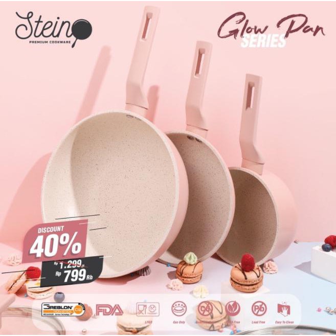 Stein Cookware Glow Pan Glowpan Peralatan Masak Panci Murah