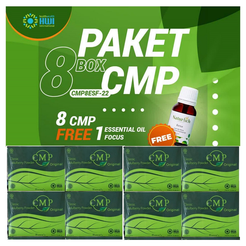 

8 BOX CMP ORIGINAL Minuman serbuk + ESSENTIAL OIL FOCUS