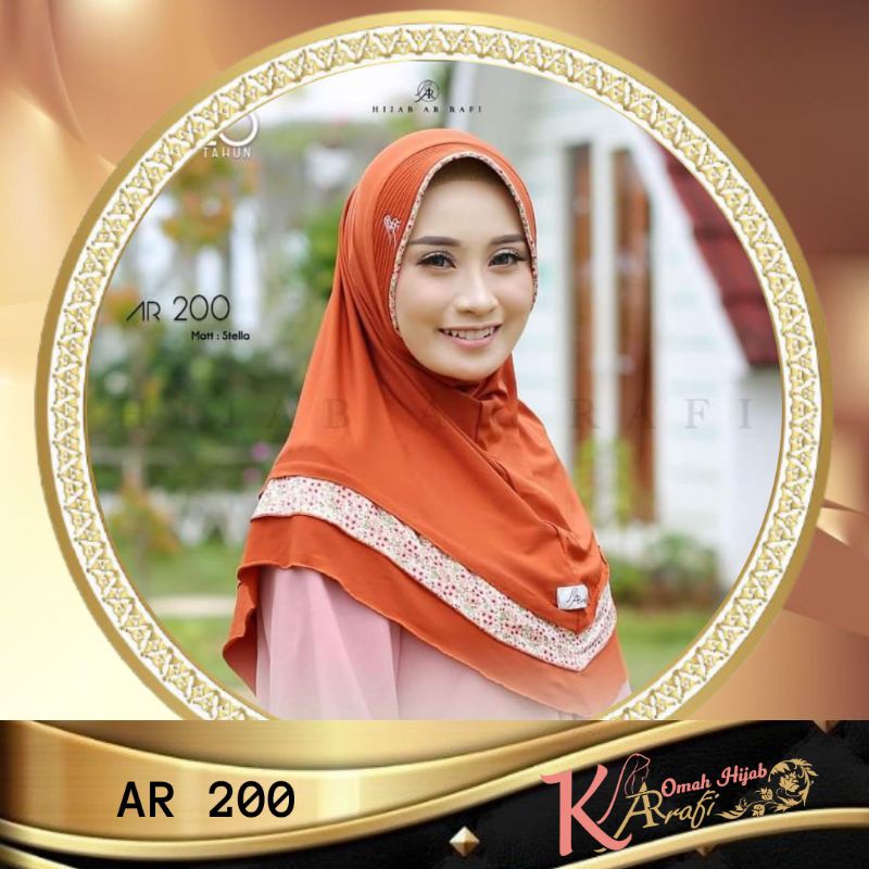 Jilbab Hijab Kerudung Bergo Instan Antem Terbaru 2021 AR200 Arrafi ORI Hijab Wanita Cantik Elzatta