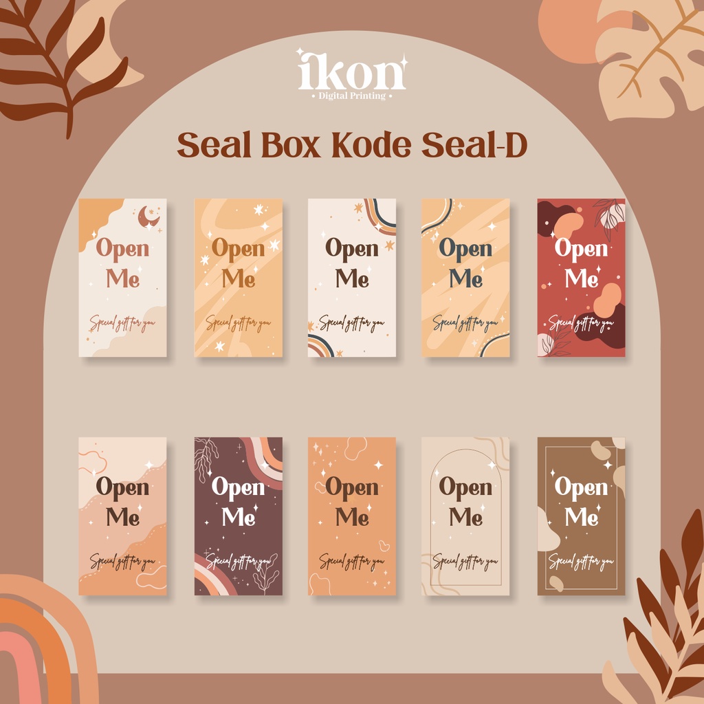 

SEAL STIKER SEGEL BOX, STICKER PACKAGING, LABEL, LOGO OLSHOP UKURAN 5CMx9CM KODE SEAL-D