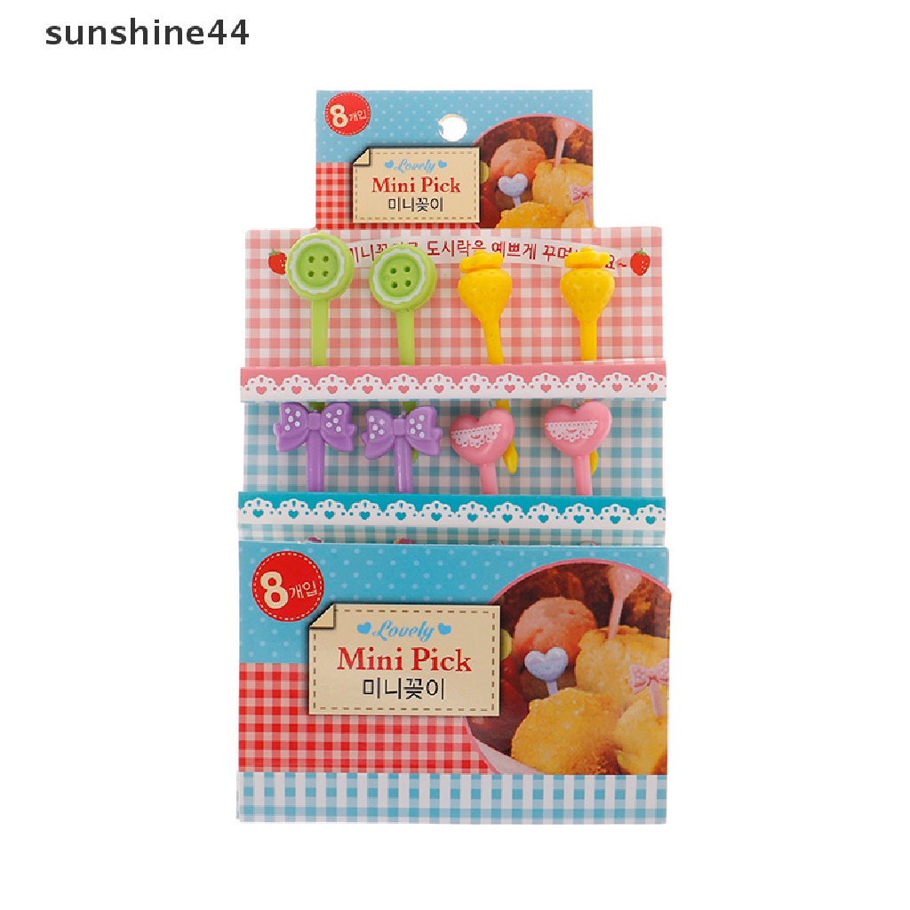 Sunshine 8Pcs Garpu Buah Mini Bentuk Binatang Untuk Anak