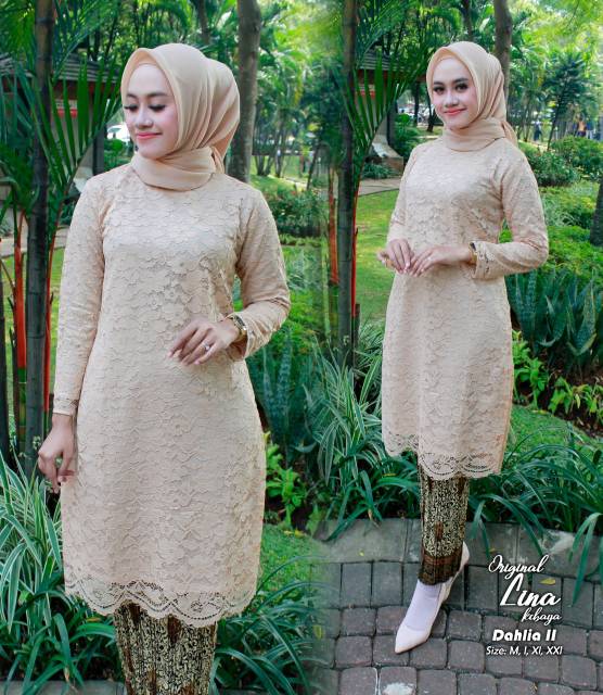 Set Kebaya brokat modern/kebaya  brokat jumbo / kebaya muslim terbaru / kebaya tunik jumbo