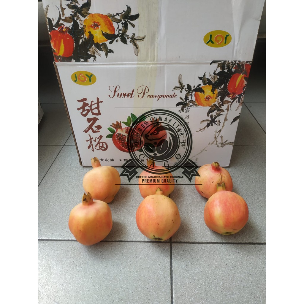 

Buah Delima Sweet / Sweet Pomegranate 1 Dus (10 KG) Fresh Import