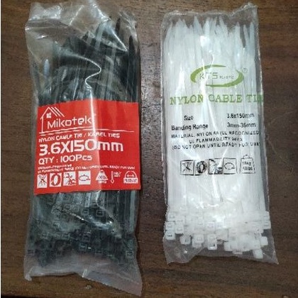 

Kabel Tis 3.6 X 150 mm Cable Ties Isi 100 Pcs