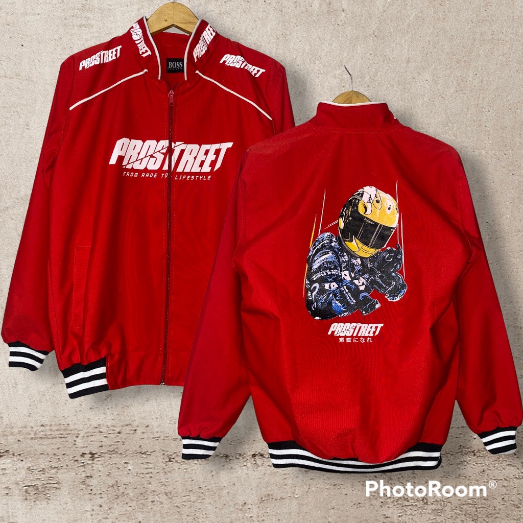 Sasuke id //Jaket Pria Sunmori Prostreet Tahan air / jaket pria sunmori prostreet / Zipper Hoodie Raching Sunmori Pria Jaket / Sweater Pria Prostreet Bahan Taslan(Tahan Air) Size Lokal M L XL