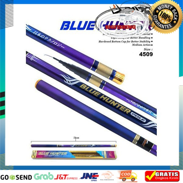 Joran Tegek Kaku Daido Blue Hunter 360 450 Bahan Carbon