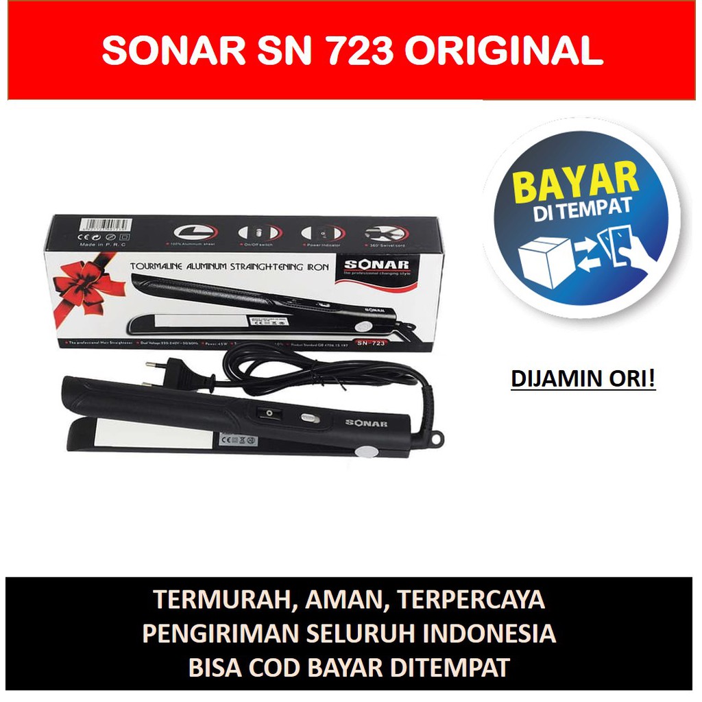 Catok Catokan Rambut Lurus Hair Straighthener Pelurus Rambut Sonar SN 723 SN-723 SN723