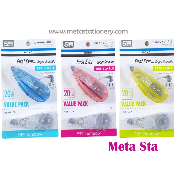 

Terlaris Tipex / Correction Tape Tombow Mono Air 5Mm Bonus Refill Limited