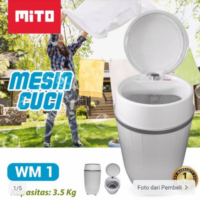 Mesin Cuci Portable Mito 3.5 KG  Mesin Cuci Mini Bandung