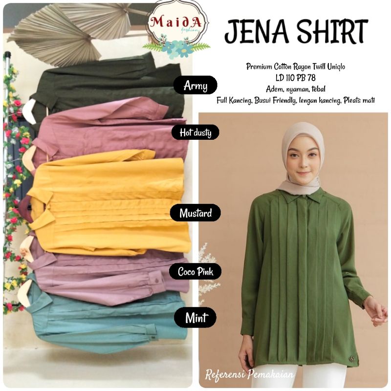 TERLARIS KEMEJA POLOS RAYON TWILL UNIQLO / KEMEJA KERJA / KEMEJA WANITA