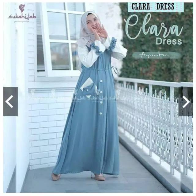 Clara dress baju  gamis  pakaian wanita  fashion muslim baju  