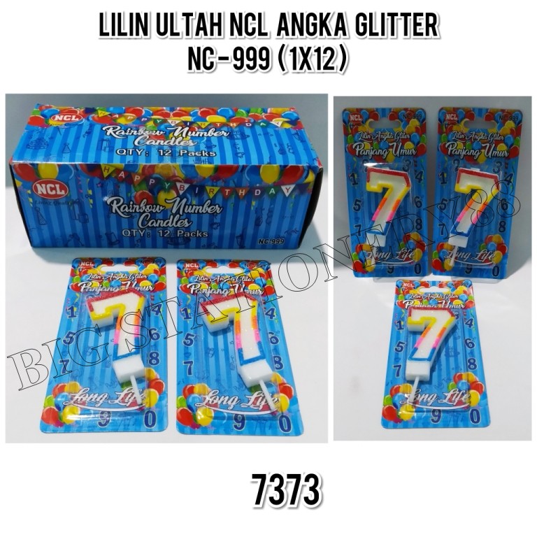 LILIN ULTAH NCL ANGKA GLITER NC-999