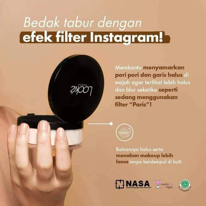 looke nasa make over termurah Holy Smoth Blur Loose Powder freya tera bedak tabur lacoco original