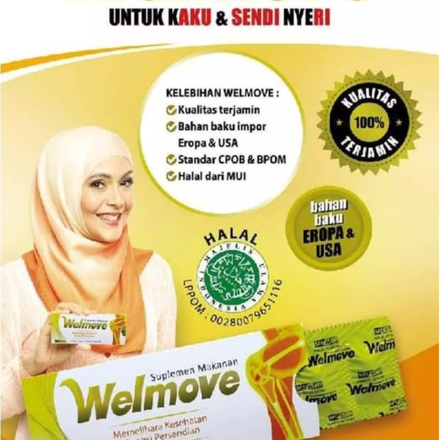 WELMOVE VITAMIN KESEHATAN PERSENDIAN / SENDI SEHAT / ISI 5 KAPLET