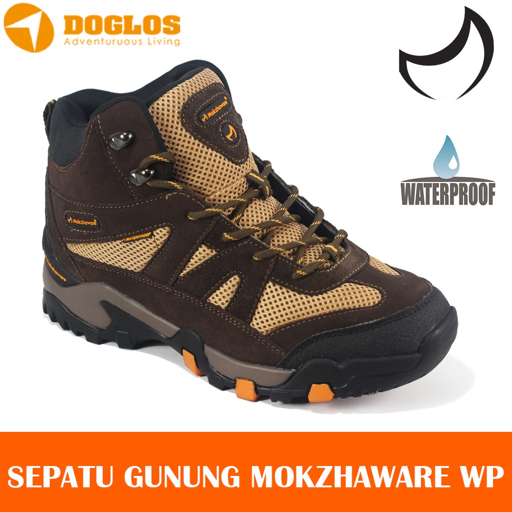 MOKZHAWARE BLUESKY BROWN WATERPROOF WP SEPATU GUNUNG ORIGINAL HIKING