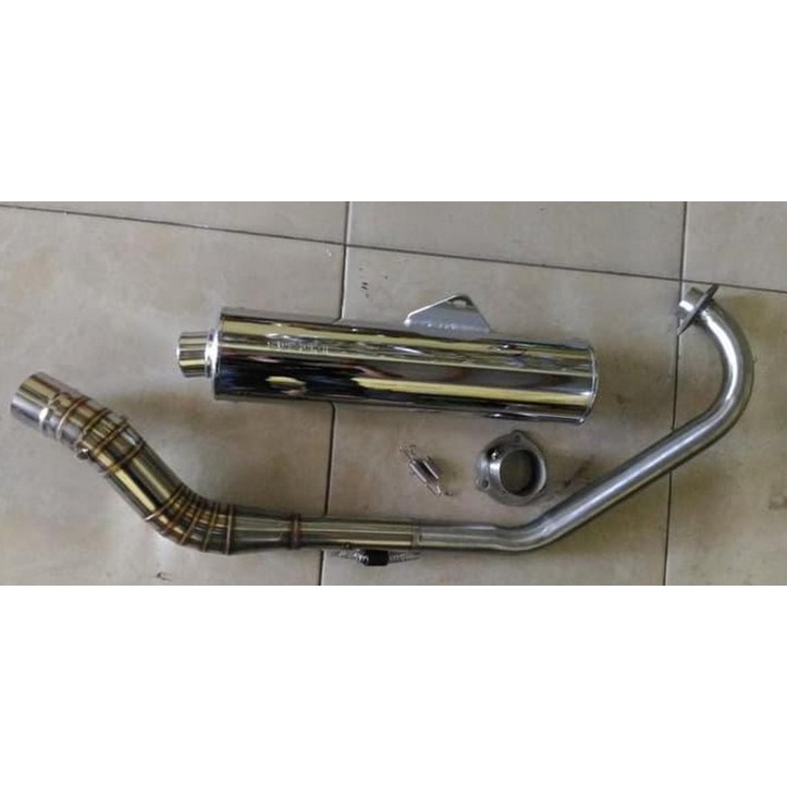 Knalpot Ori Satria FU CKD Lokal Fullset Segala Motor + Adaptor