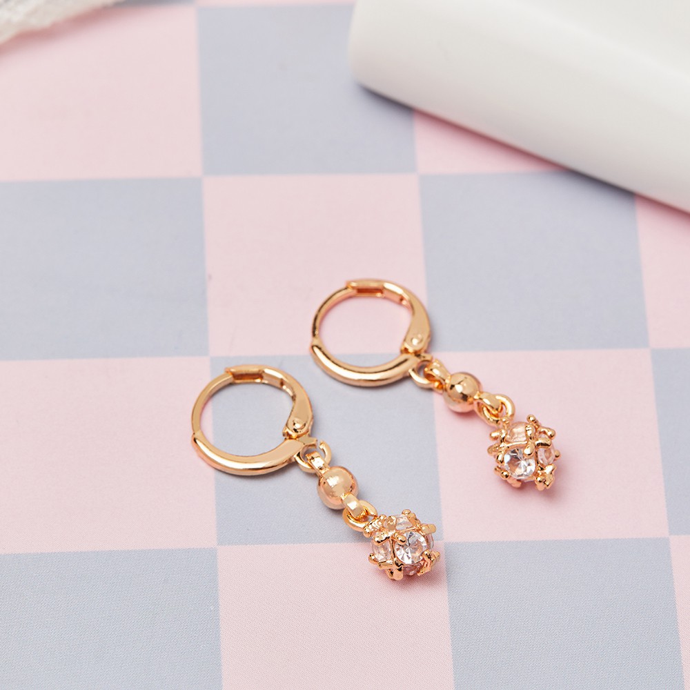 Y403 [Cod]Anting Juntai Permata Cantik Anti Luntur Fashion Dewasa Earrings Aksesoris Anting Tusuk Anti Karat Lapis Emas Terbaru